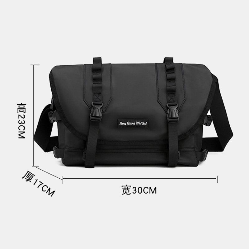 Unisex Nylonowy Regulowany Pasek Na Ramię Z Wieloma Kieszeniami Torby Crossbody Na Co Dzień Z Powrotem Kieszeń Antykradzieżowa Torba Na Ramię