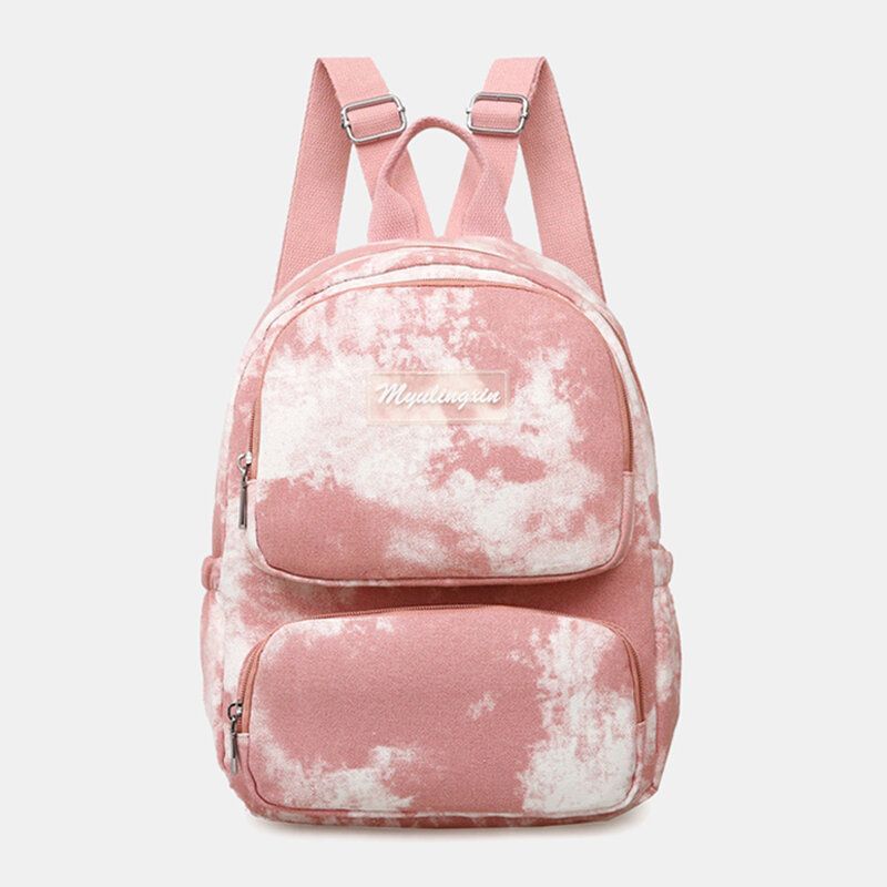 Damska Torba Podróżna Oxford Anti Theft O Dużej Pojemności Tie Dye Backpack