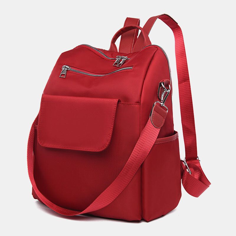 Kobiety Casual Oxford Duża Pojemność Klapka Kieszonkowy Pasek Zewnętrzny Podróży Torba Crossbody Plecak