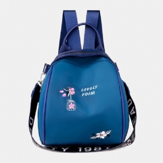 Kobiety Oxford Wodoodporny Haft Etniczny Plecak Multi-carry