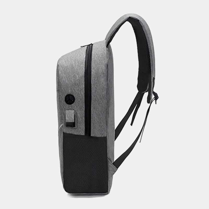 Mężczyźni 3 Szt Nylon Usb Ładowanie Odporność Na Zużycie Moda Na Co Dzień Torba Na Laptopa Plecak Torba Crossbody Torba Kopertówka