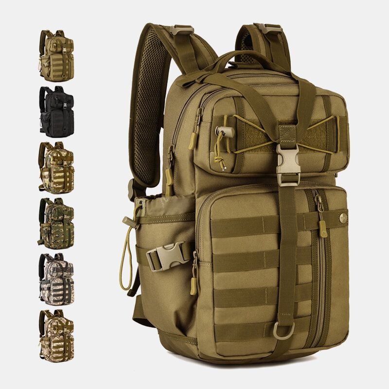 Mężczyźni Canvas Camouflage Tactical Outdoor Wspinaczka Podróżowanie Jeździectwo Plecak Kempingowy