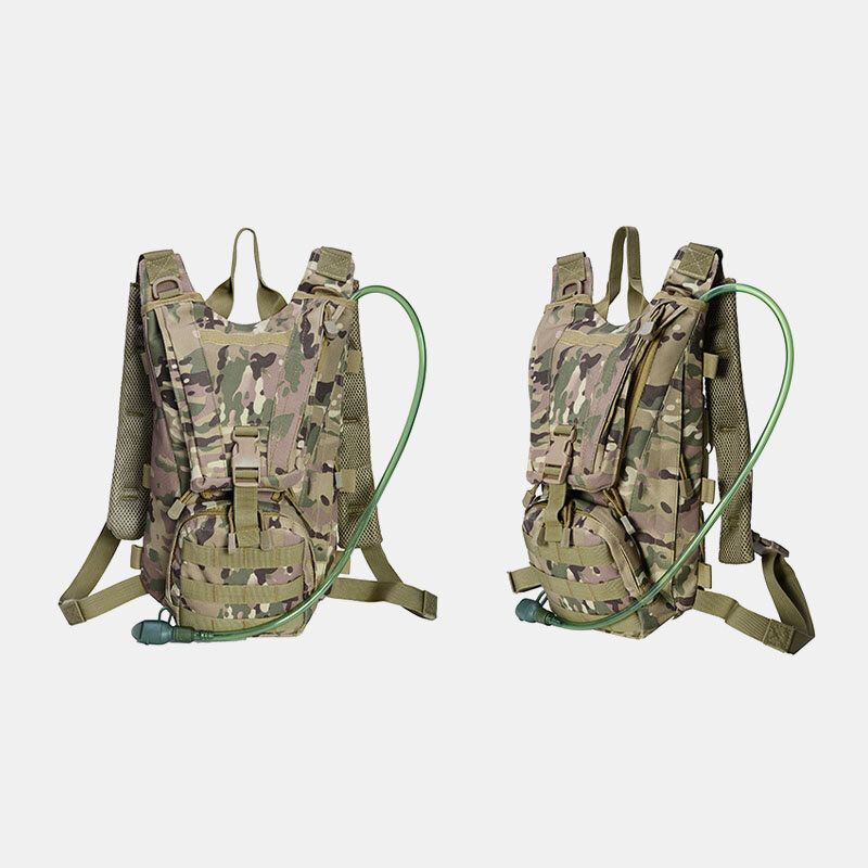 Mężczyźni Oxford Cloth Tactical Camouflage Outdoor Riding Wspinaczka Sport Water Bottele Pocket Backpack