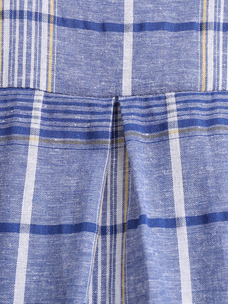 100% Bawełna Plaid Loose Preppy Casual Regular Koszula Dla Kobiet