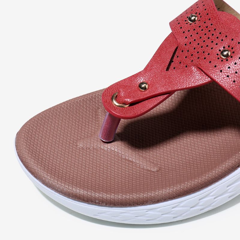 Kobiety Flip Flop Nit Summer Beach Casual Płaskie Sandały