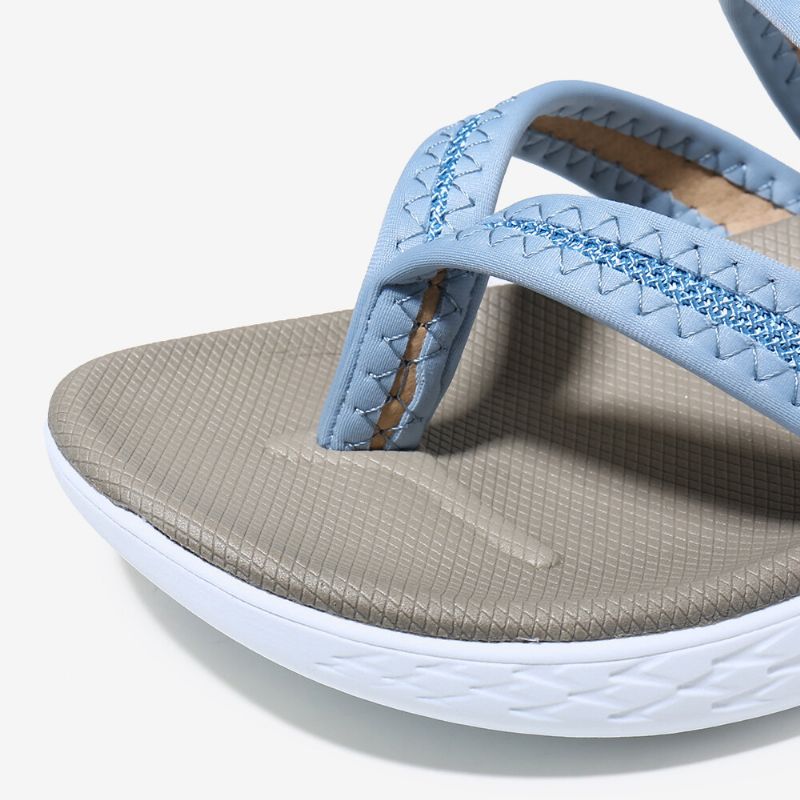 Kobiety Flip Flop Szwy Miękka Podeszwa Slip On Casual Letnie Płaskie Sandały