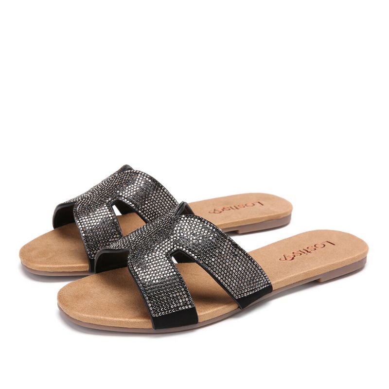 Kobiety Frezowanie Hollow Out Casual Sandały Slide