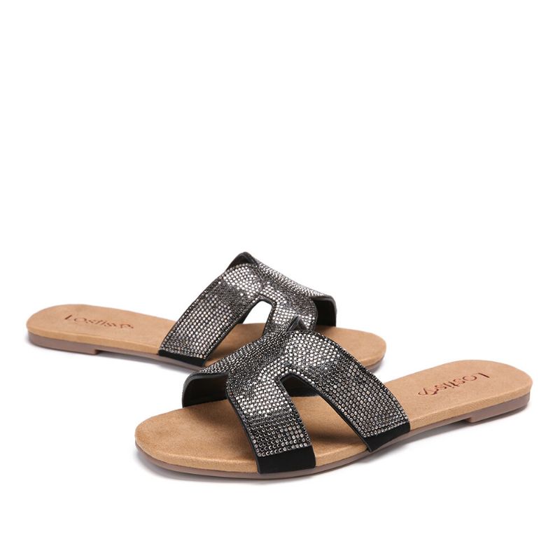 Kobiety Frezowanie Hollow Out Casual Sandały Slide