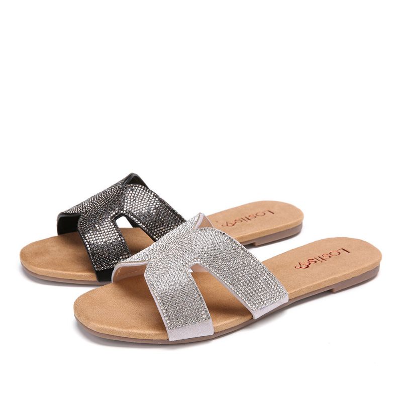 Kobiety Frezowanie Hollow Out Casual Sandały Slide