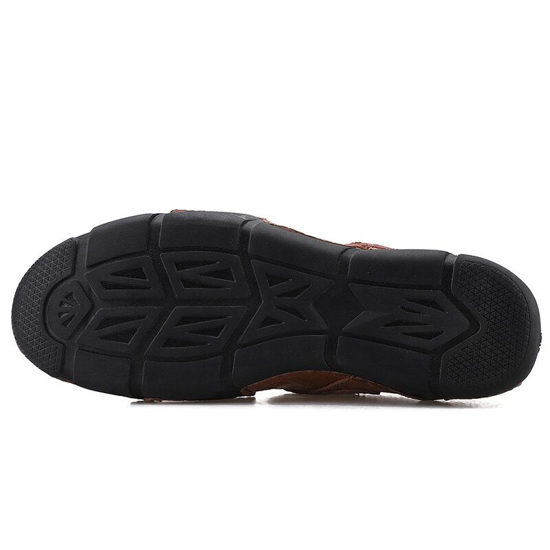 Męska Skóra Bydlęca Hollow Out Oddychające Miękkie Dno Slip On Outdoor Casual Sandały Plażowe