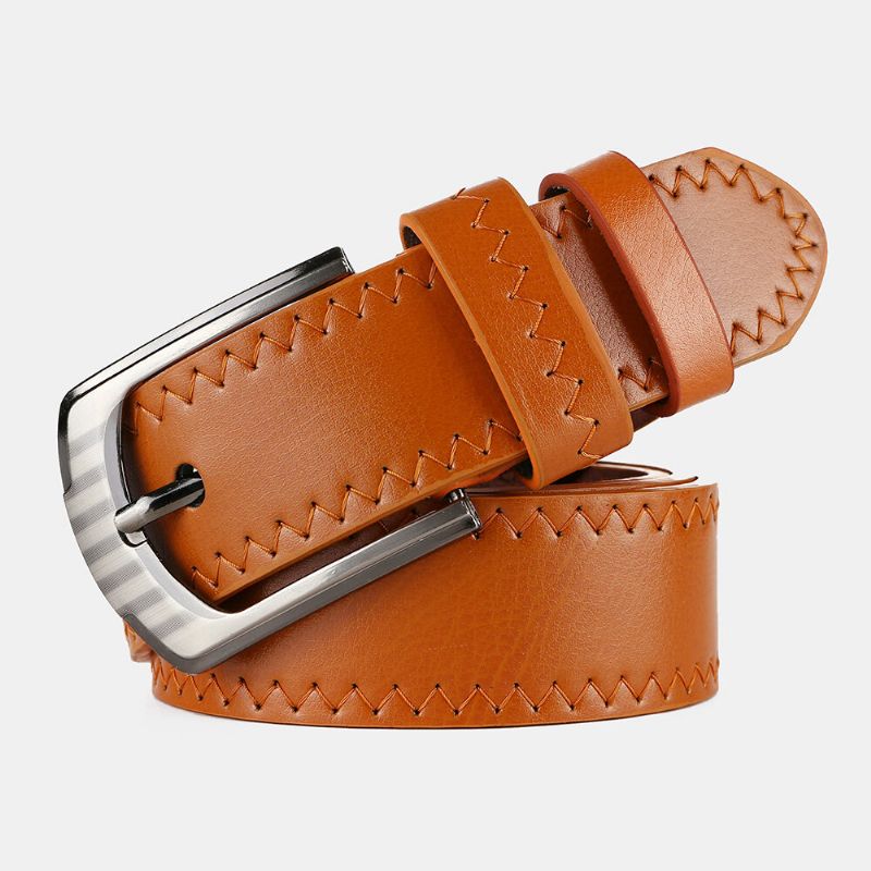 Mężczyźni 115 cm Faux Leather Business Fashion Jeans Pin Buckle Belts