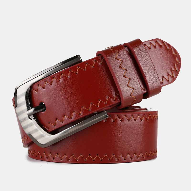 Mężczyźni 115 cm Faux Leather Business Fashion Jeans Pin Buckle Belts