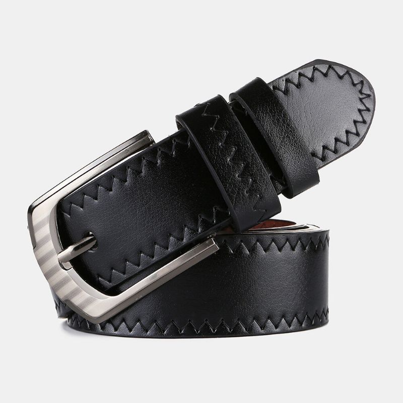 Mężczyźni 115 cm Faux Leather Business Fashion Jeans Pin Buckle Belts