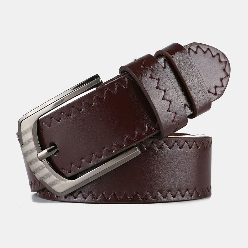 Mężczyźni 115 cm Faux Leather Business Fashion Jeans Pin Buckle Belts