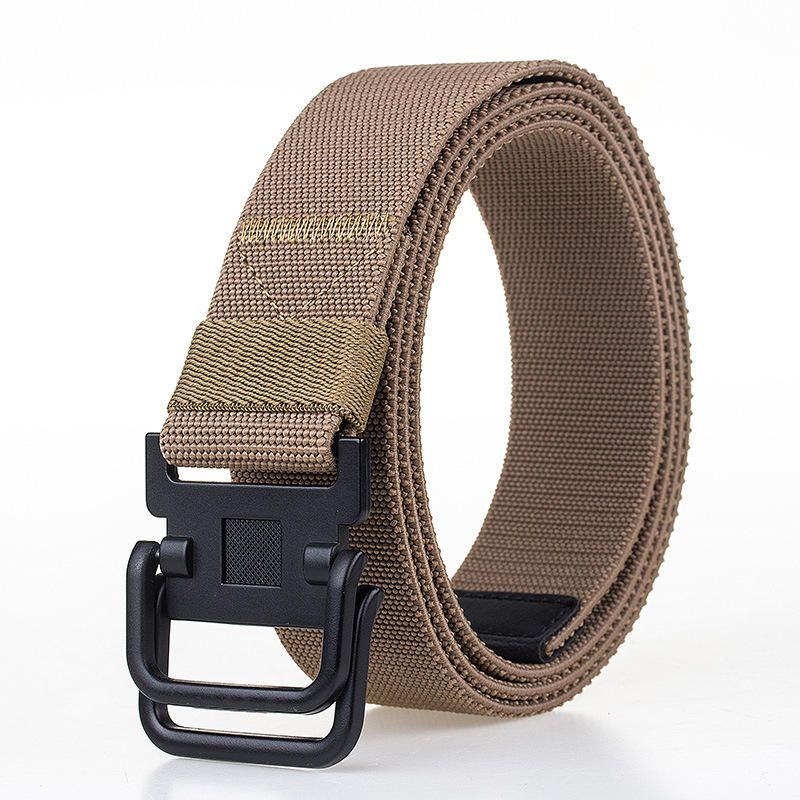 Męski Pasek Z Klamrą Na Płótnie Sportowe Trwałe Spodnie W Paski Outdoor Wild Casual Belt