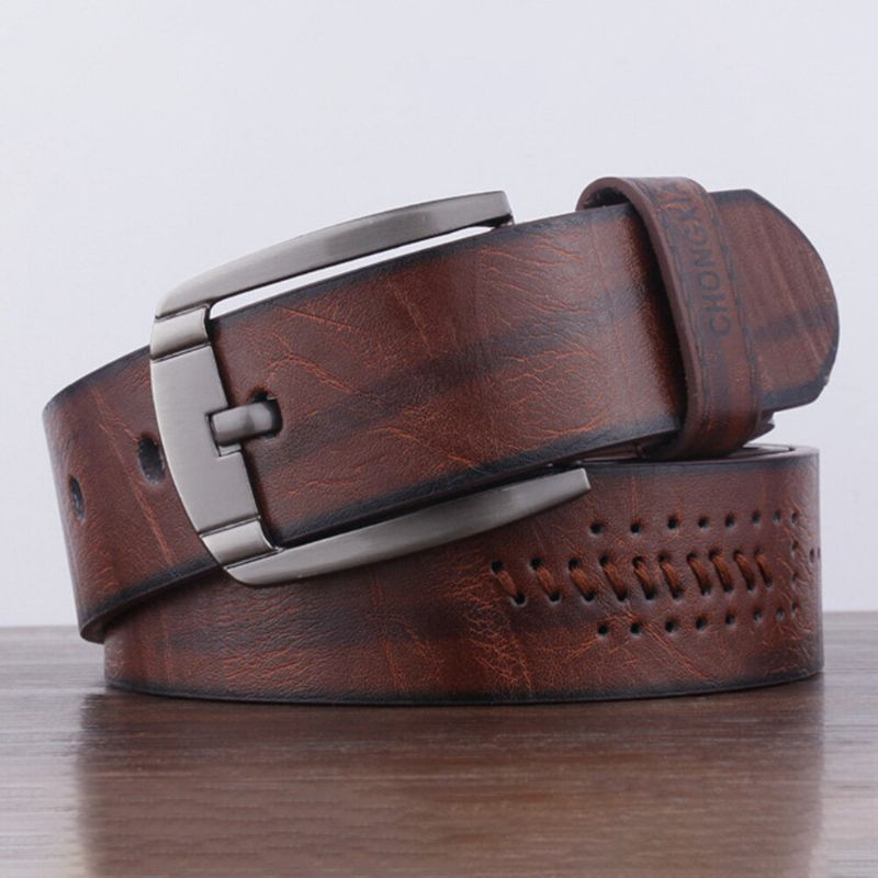 Męski Pasek Ze Skóry Pu W Kształcie Litery D Pin Buckle Vintage Casual Business Belt