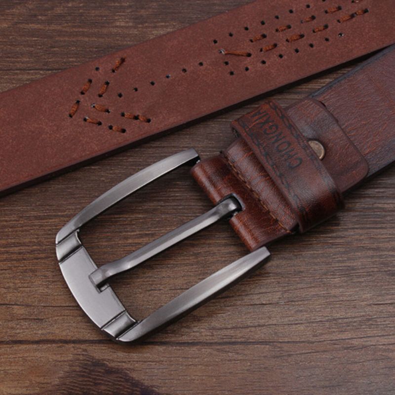 Męski Pasek Ze Skóry Pu W Kształcie Litery D Pin Buckle Vintage Casual Business Belt