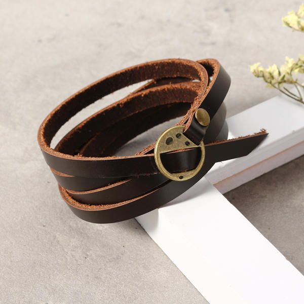 Punk Leather Ancient Wristband Simple Word Love Wielowarstwowa Bransoletka Dla Kobiet Dla Mężczyzn