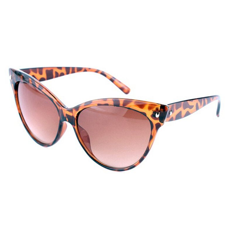 Kobiety Cat Eye Vintage Spolaryzowane Okulary Przeciwsłoneczne Leopard