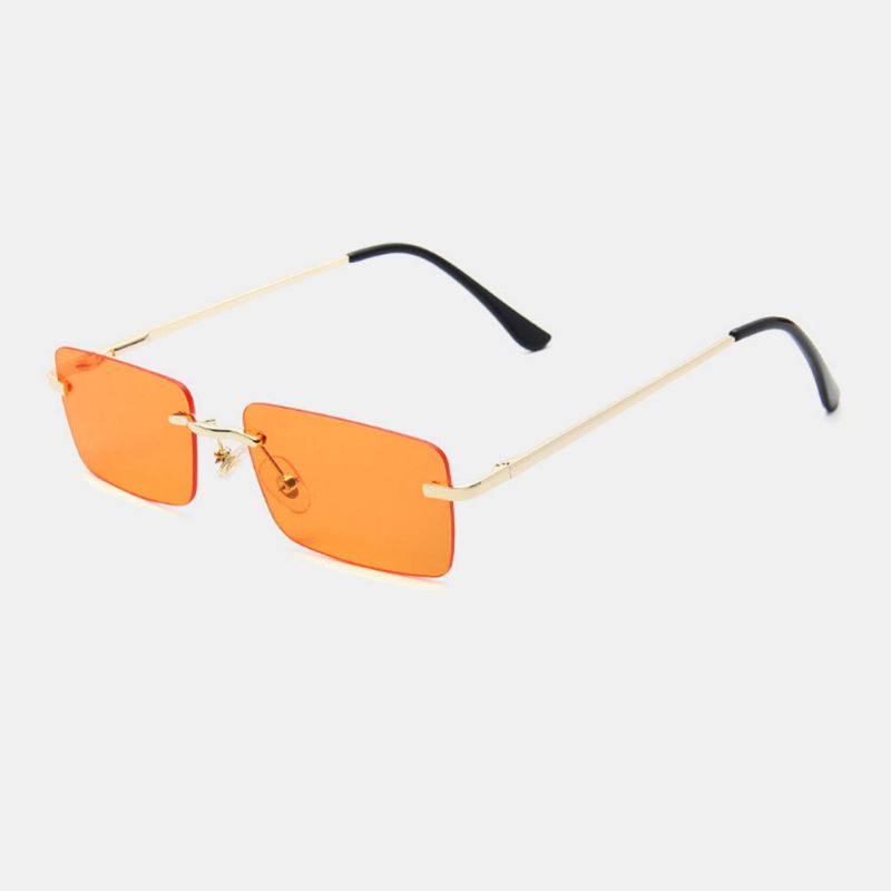 Kobiety Retro Wielobarwne Okulary Przeciwsłoneczne Framelss Small Square Fashion Personality Uv Protection