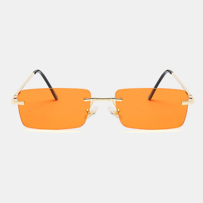 Kobiety Retro Wielobarwne Okulary Przeciwsłoneczne Framelss Small Square Fashion Personality Uv Protection