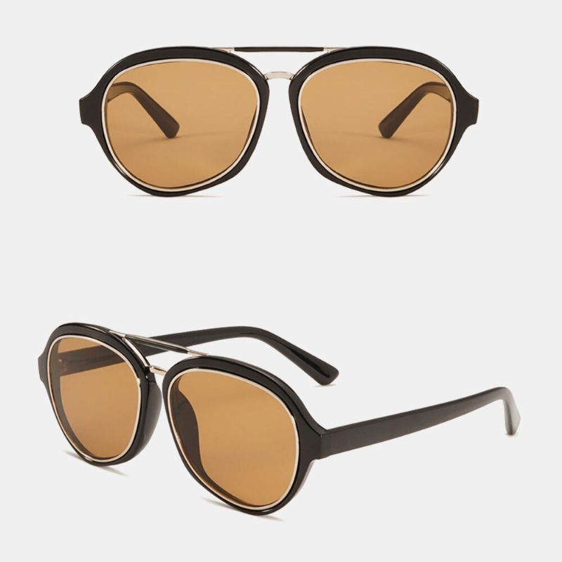 Mężczyźni Retro Fashion Outdoor Ochrona Przed Promieniowaniem Uv Okrągłe Okulary Przeciwsłoneczne