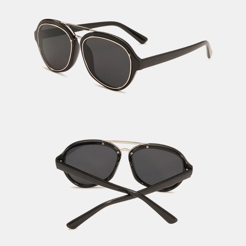 Mężczyźni Retro Fashion Outdoor Ochrona Przed Promieniowaniem Uv Okrągłe Okulary Przeciwsłoneczne