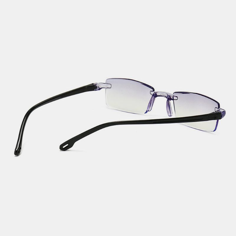 Unisex Anty-niebieskie Światło Bezramowe Hd Diamentowe Przycinanie Bi-light Podwójne Okulary Do CZytania Okulary Do Prezbiopii