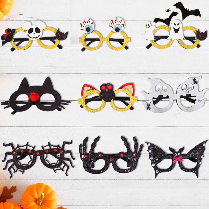 Unisex Filcowa Tkanina Okulary Na Halloween Dzieci Pająk Dynia CZaszka Zabawna Dekoracja Na Przyjęcie Okulary