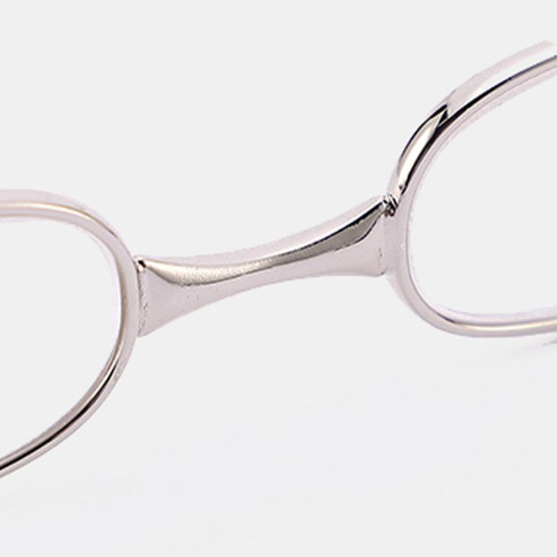 Unisex Obrót O 360 Stopni Składane Okulary Starczowzroczne Metalowe Pełne Prostokątne Ramki Lekkie Przenośne Okulary Starczowzroczne