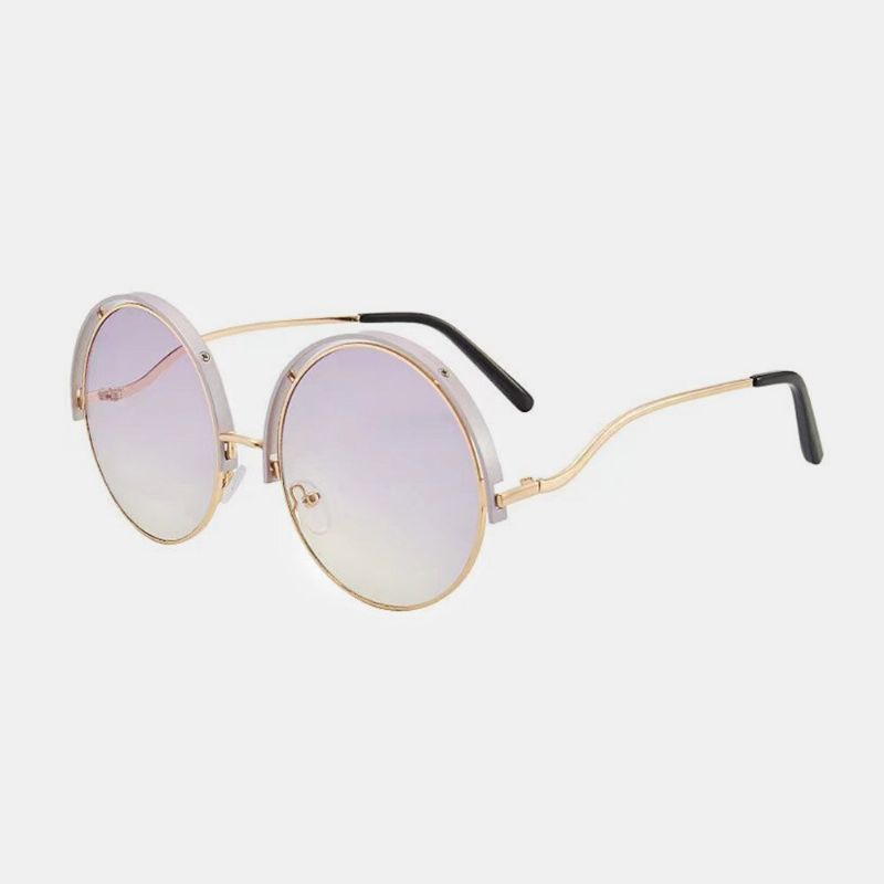 Unisex Okrągły Metal Pełna Ramka Pc Gradient Lens Anti-uv Okulary Przeciwsłoneczne Okulary Gogle