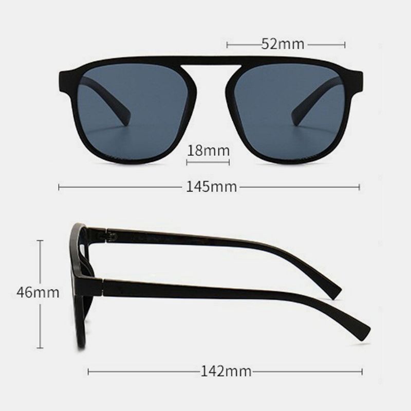 Unisex Pc Full Square Frame Ac Lens Ochrona Przed Promieniowaniem Uv Outdoor Fashion Okulary Przeciwsłoneczne