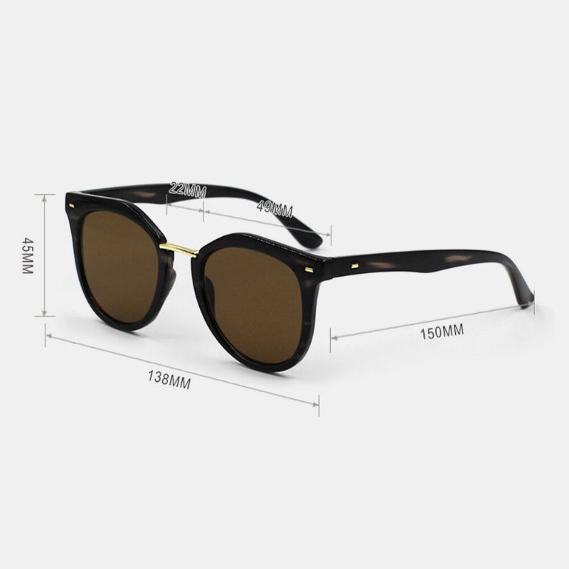 Unisex Tortoiseshell Square Full Frame Fashion Casual Okulary Przeciwsłoneczne Chroniące Przed Promieniowaniem Uv