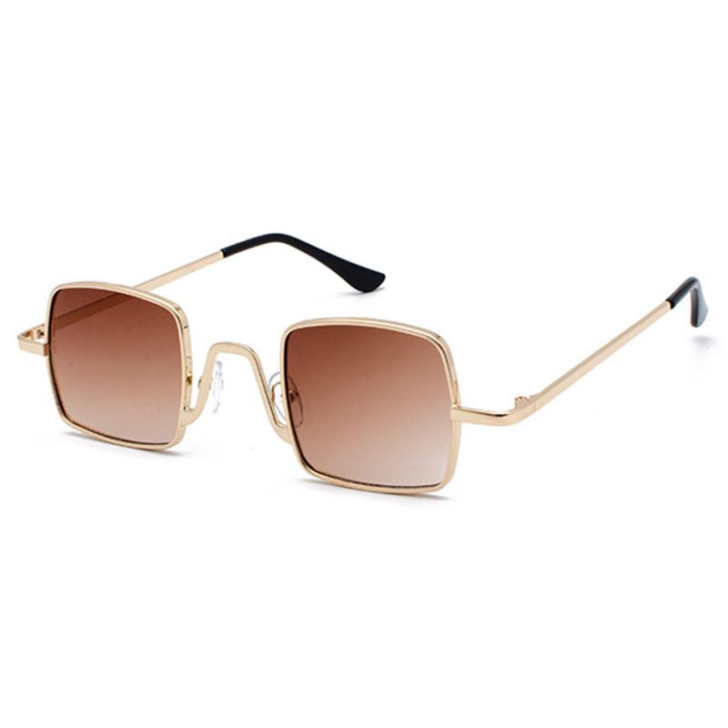 Unisex Vogue Vintage Anti-uv Metalowe Małe Kwadratowe Okulary Przeciwsłoneczne