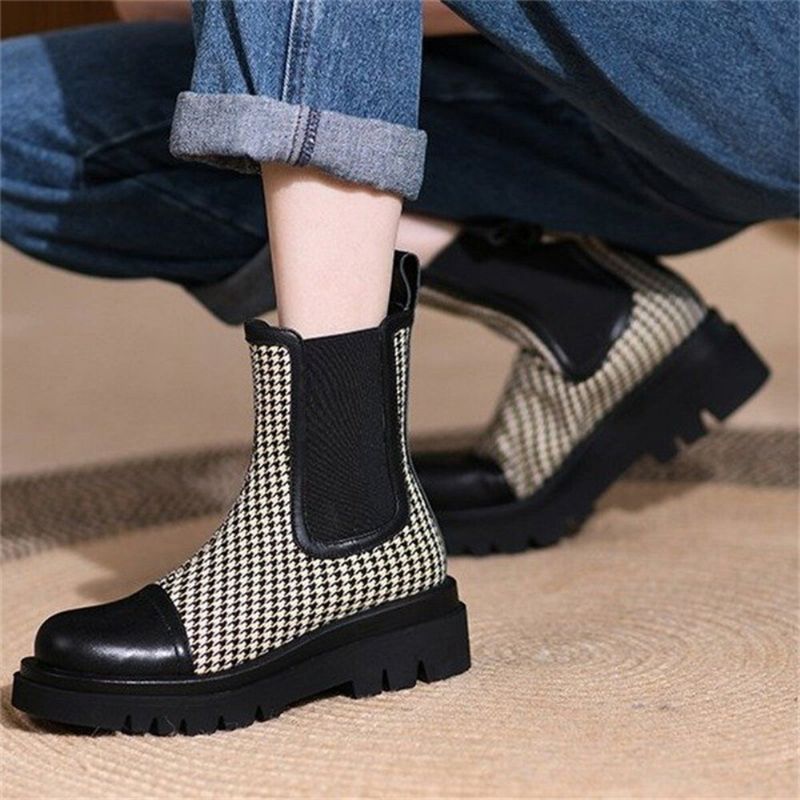 Kobiety Moda Retro Casual Wygodne Buty Chelsea Na Platformie