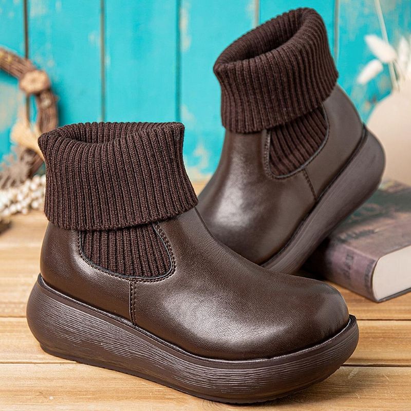 Moda Damska Casual Wygodne Buty Na Platformie