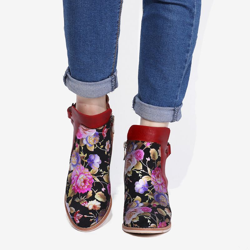 Retro Bloomed Flower Połącz Z Nowoczesnym Stylowym Literą Eleganckie Unikalne Buty Na Wysokim Obcasie