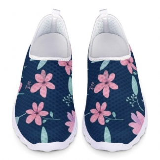 Kobiety Casual Duży Rozmiar Floral Mesh Oddychające Buty Do Chodzenia