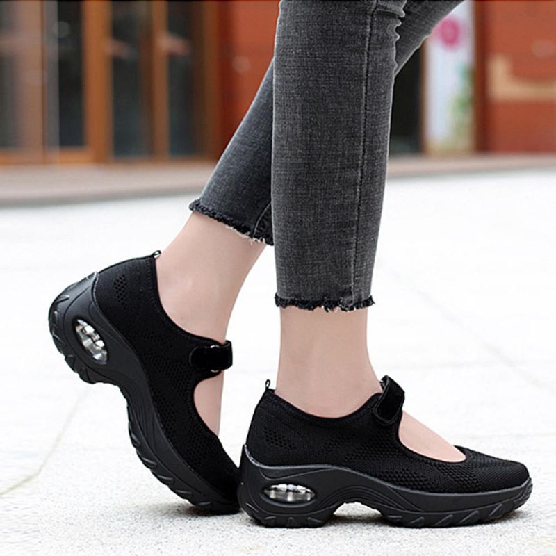 Kobiety Casual Mesh Hollow Out Platform Sneaker