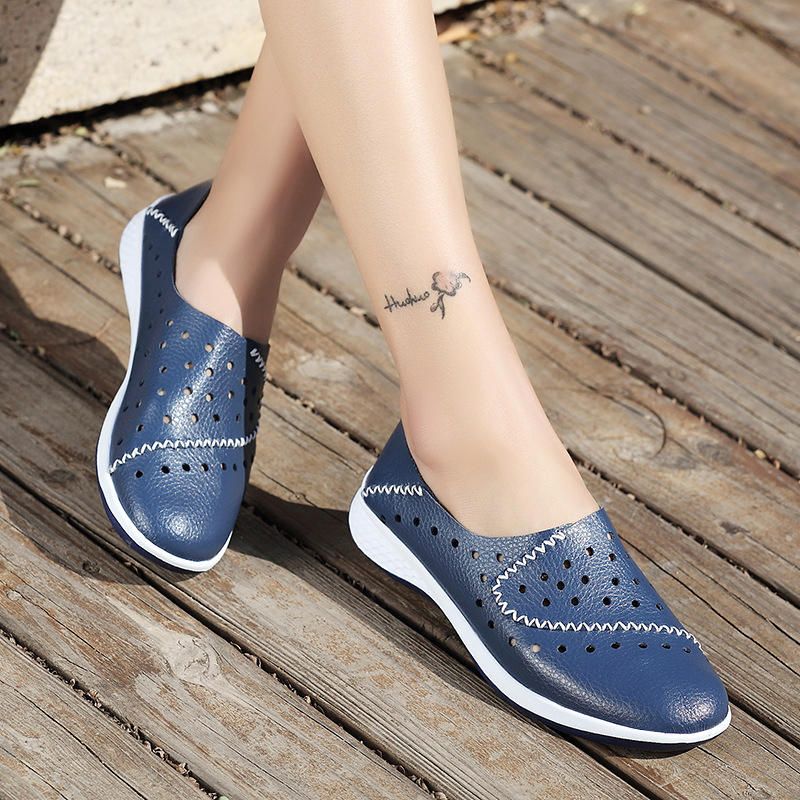 Kobiety Hollow Out Casual Slip On Outdoor Sneakers Buty