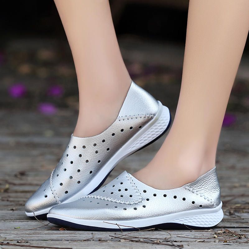 Kobiety Hollow Out Casual Slip On Outdoor Sneakers Buty