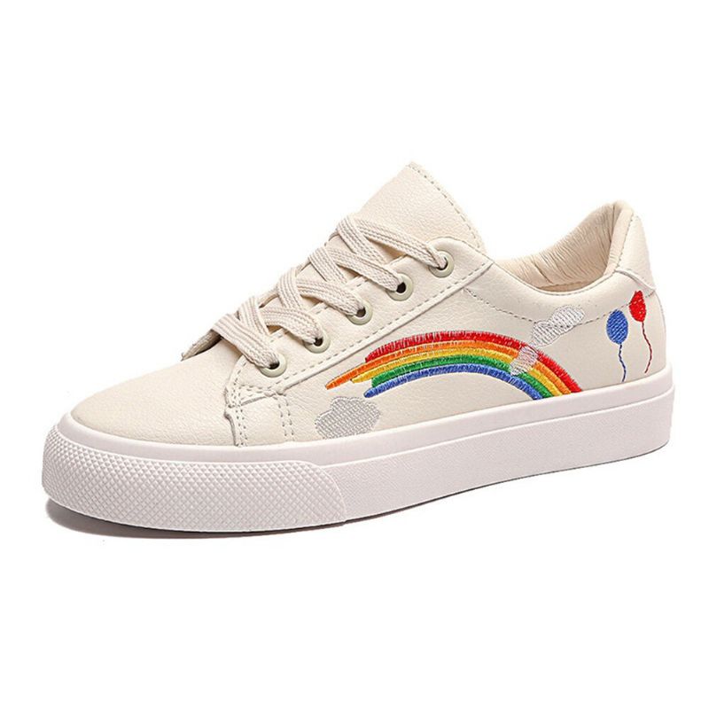 Kobiety Low Top Rainbow Wygodne Do Noszenia Na Co Dzień Płaskie Tenisówki