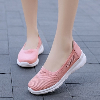 Kobiety Mesh Oddychające Slip On Miękka Podeszwa Casual Sneakers