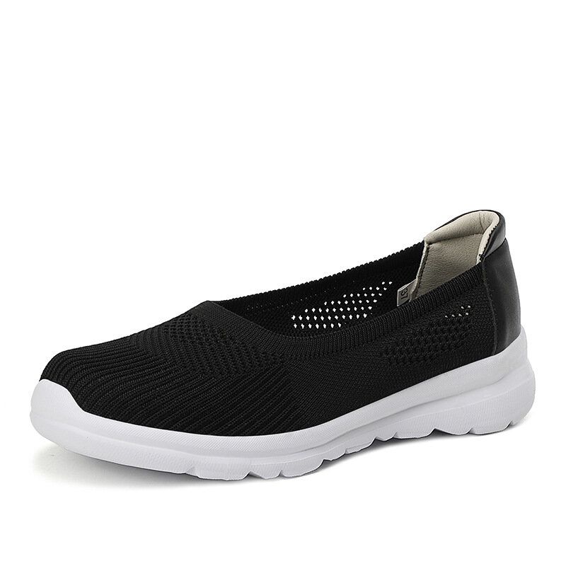 Kobiety Mesh Oddychające Slip On Miękka Podeszwa Casual Sneakers