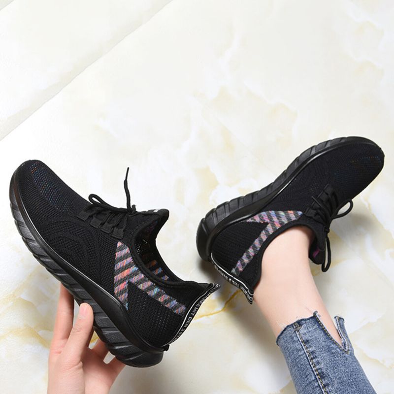 Kobiety Mesh Outdoor Lace Up Walking Buty Sportowe