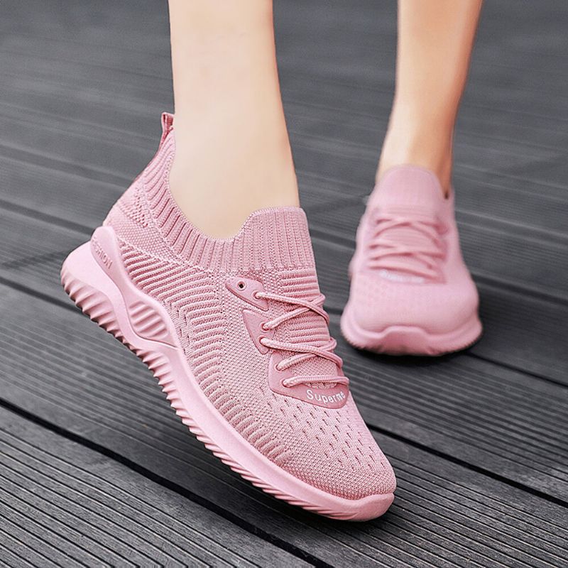 Kobiety Mesh Running Slip On Sock Casual Sportowe Buty