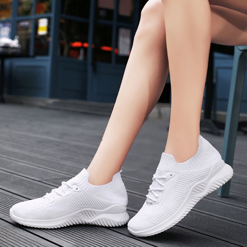 Kobiety Mesh Running Slip On Sock Casual Sportowe Buty