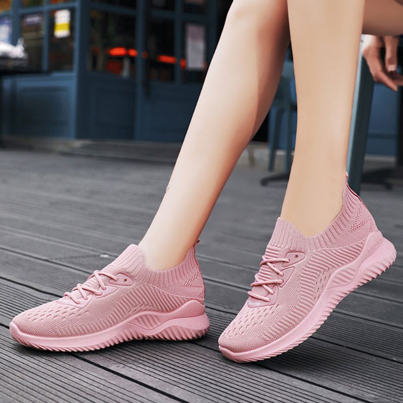 Kobiety Mesh Running Slip On Sock Casual Sportowe Buty