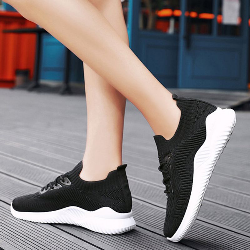 Kobiety Mesh Running Slip On Sock Casual Sportowe Buty