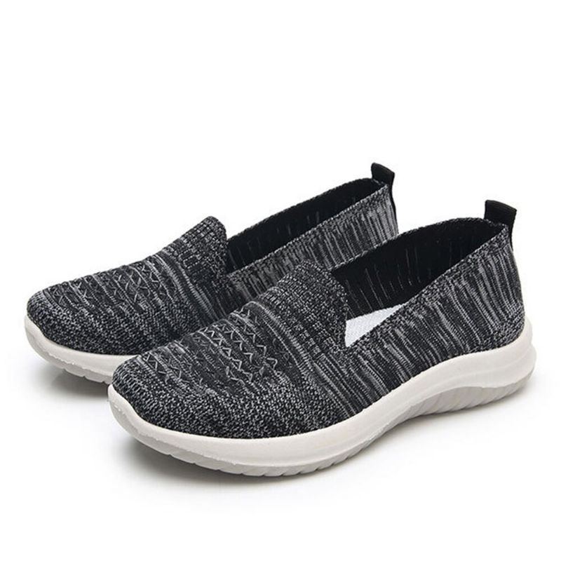 Kobiety Mesh Slip On Sport Soft Sole Casual Płaskie Buty